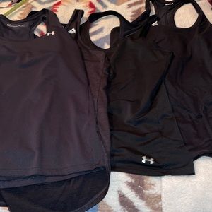 Lot of black athletic tanks (4)